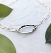 Dew Drop Leaf Long Link Necklace