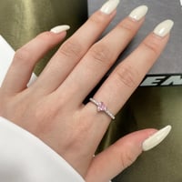 Image 6 of mini pink heart silver ring 迷你粉心银戒