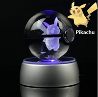 Pokemon 3D Crystal Ball Pikachu Figure Pokeball