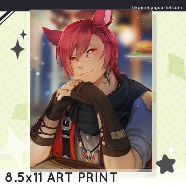 FFXIV G'raha Tia - 8.5x11" Art Print