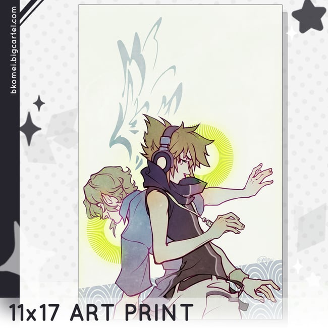 TWEWY Neku and Josh - 11x17" Art Print