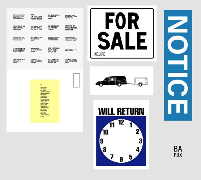 BA PDX POSTCARD/SIGN COLLECTION 2023