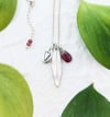 Sage & Heartstone Red Garnet Necklace