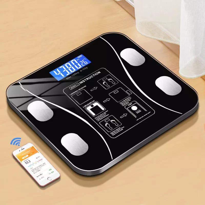 Body Fat Scale Smart Wireless Digital Bathroom Weight Scale Body Composition Analyzer With Smartphon