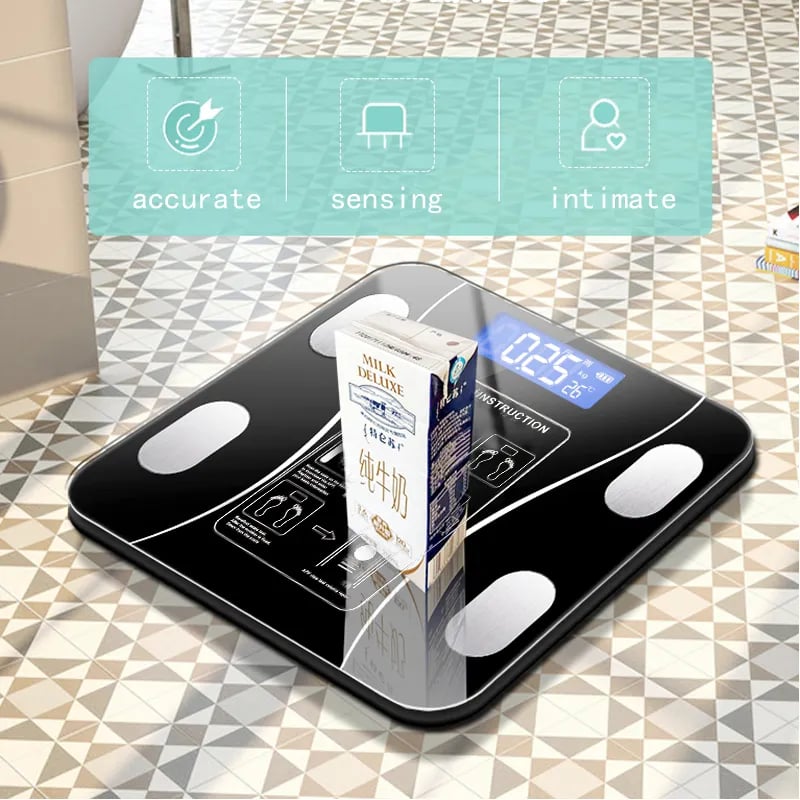 Body Fat Scale Smart Wireless Digital Bathroom Weight Scale Body Composition Analyzer With Smartphon