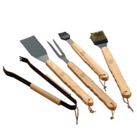 Image 2 of 5PC Bamboo BBQ Set
