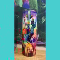 Image of Rainbow Cactus 20oz Stainless Steel Tumbler 