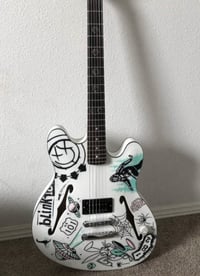 Image 3 of Tom DeLonge Fender Starcasters guitar stickers Blink-182 vinyl decal Bigfoot Yeti