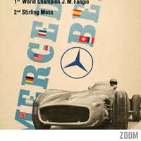 Image 2 of Grand Prix of Belgium - Mercedes-Benz | Henk Claasen - 1955 | Event Poster | Vintage Poster