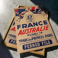 Image 1 of France Australie - Rugby 13 | Paul Ordner - 1952 | Event Poster | Vintage Poster