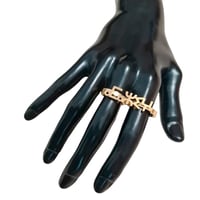 Image 1 of GOLD AMZGH SIGNATURE DOUBLE RING BY BERBERISM