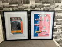 Image 2 of Blackpool Map Print Pink
