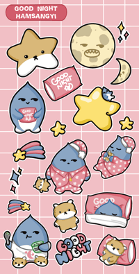 Image 2 of Goodnight Hamsangyi Sticker Sheet