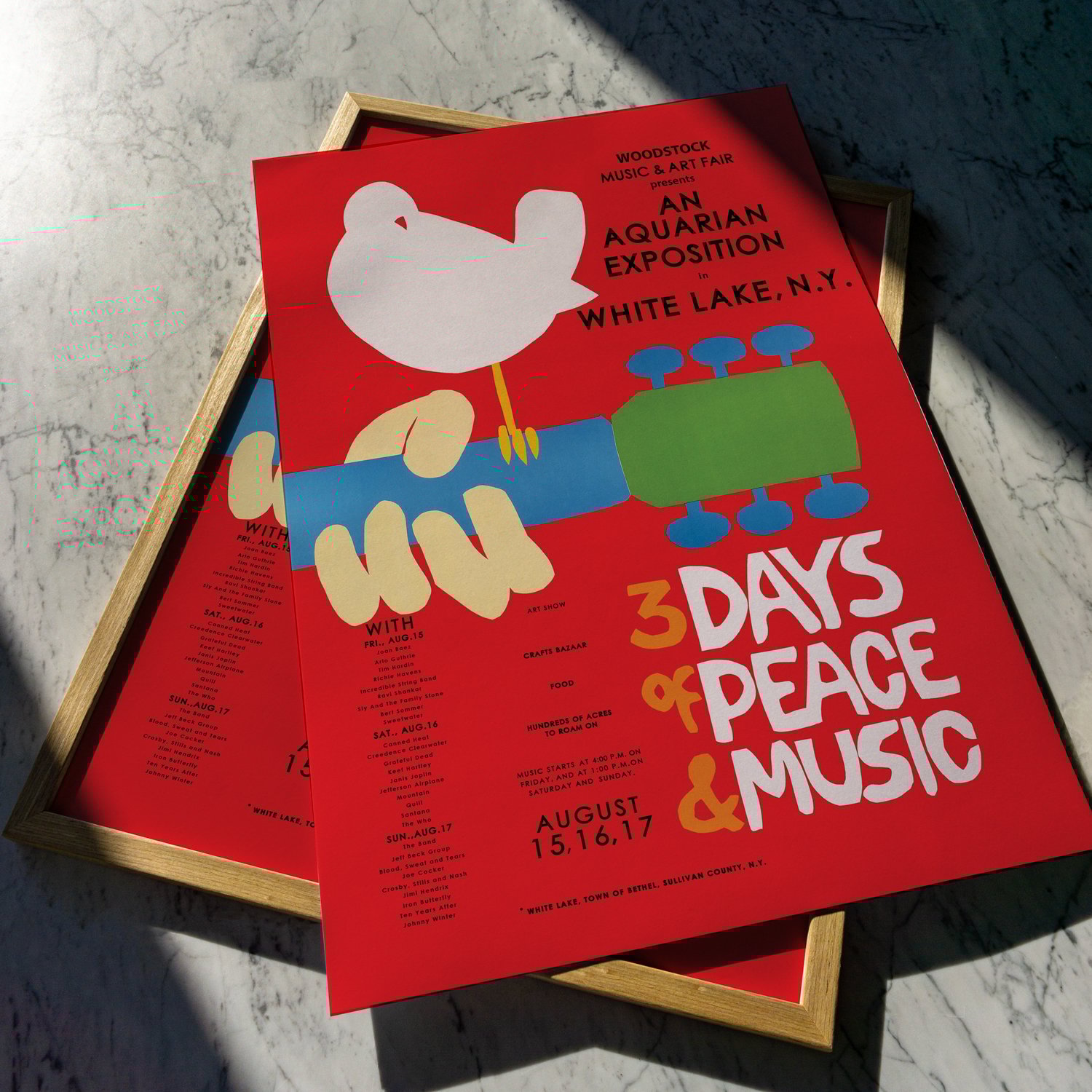 Woodstock Music & Art Fair | Arnold Skolnick - 1969 | Event Poster