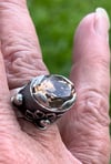 Faceted Citrine 10.3 ct, Sterling Chunky Ring OOAK