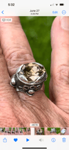 Faceted Citrine 10.3 ct, Sterling Chunky Ring OOAK