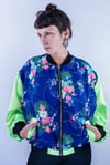 bomber jacket// acid flowers