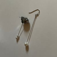 Image 3 of Acorn Nut and Pearl Earring 