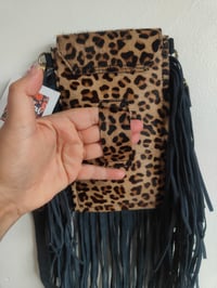 Image 4 of Fur baby mobile bag leopard print 
