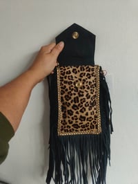 Image 5 of Fur baby mobile bag leopard print 