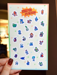 Image 2 of Pokemon Starters Sticker Sheet