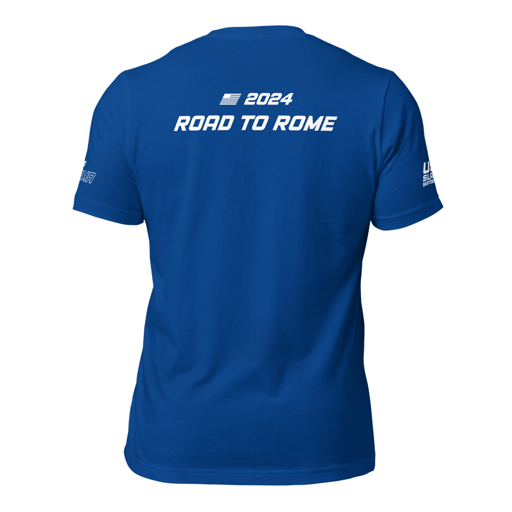 Image of Road to Rome Royal Blue Unisex T-shirt