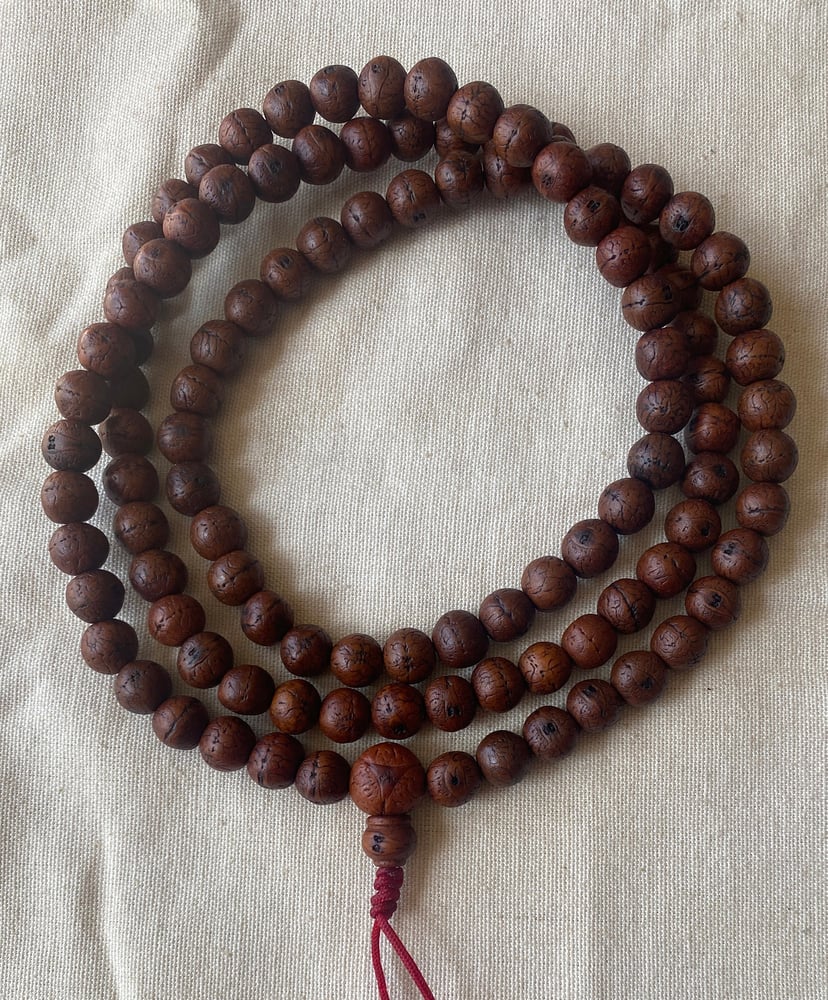 Authentic Timal Bodhi Seed Mala • 108 beads • 11mm to 12mm • Rare