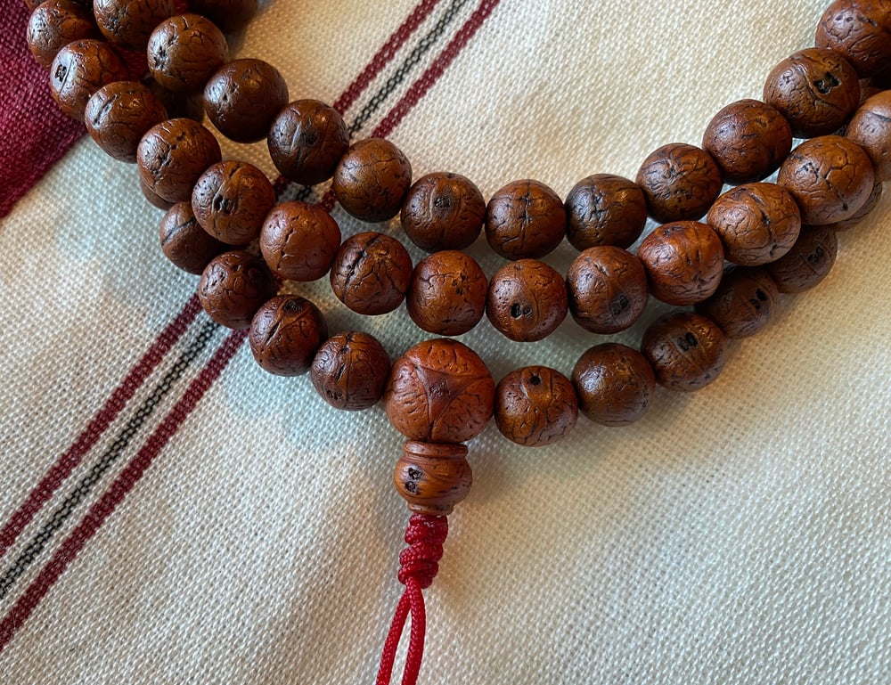 Authentic Timal Bodhi Seed Mala • 108 beads • 11mm to 12mm • Rare Locality  • M7D1 | Mala Counters