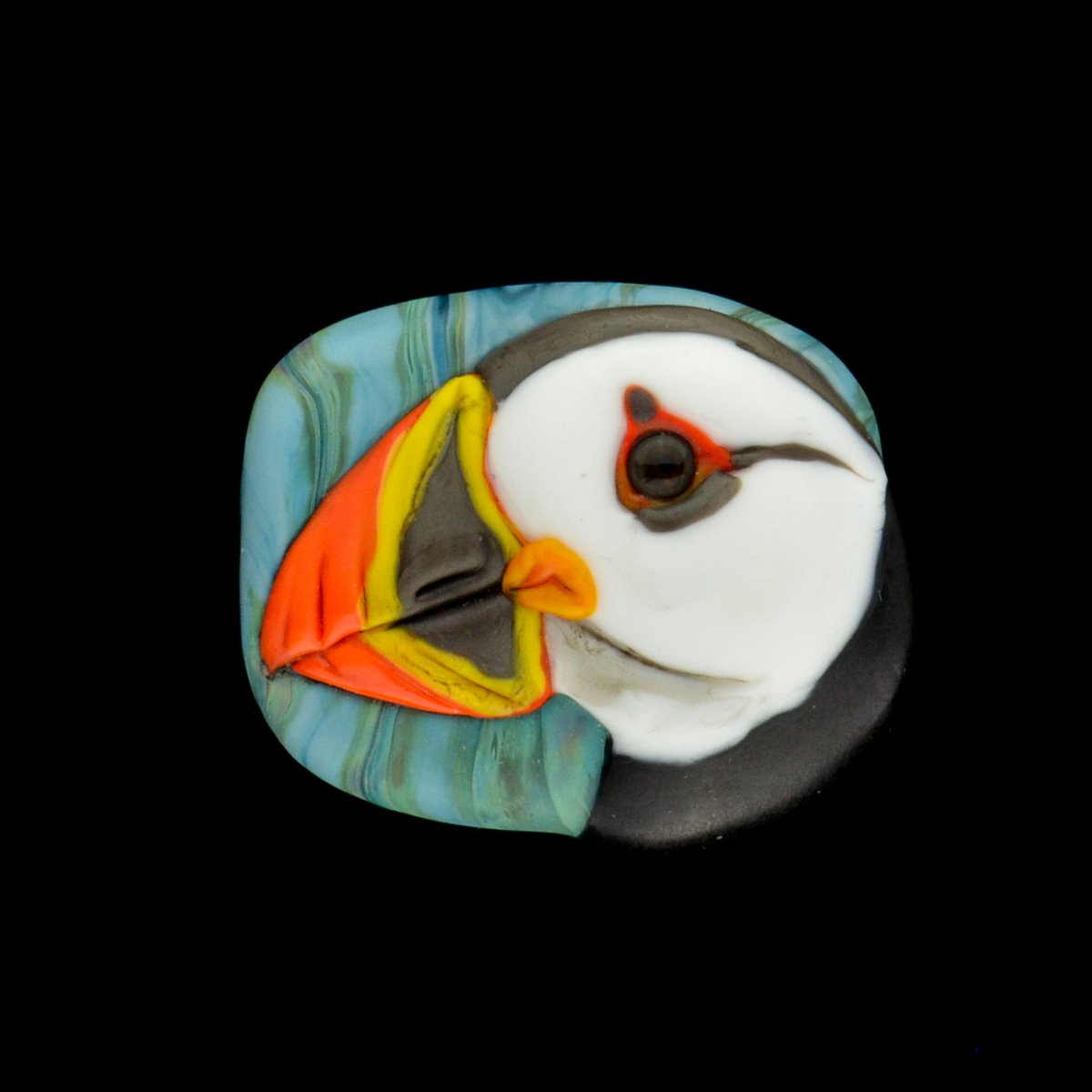 Image of XL. Puffin - Flameworked Glass Sculpture Bead