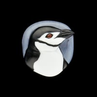 Image 1 of XL. Little Chinstrap Penguin - Flameworked Glass Sculpture Bead