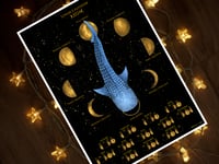 Image 3 of Moon Calendar 2024 Lunar Whale Shark Art Print