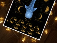 Image 5 of Moon Calendar 2024 Lunar Whale Shark Art Print