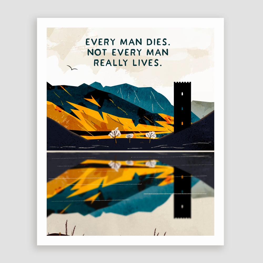 Image of 'Every man dies' <html> <br> </html> (Print)