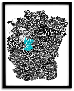 Image of North London Postcodes Type Map