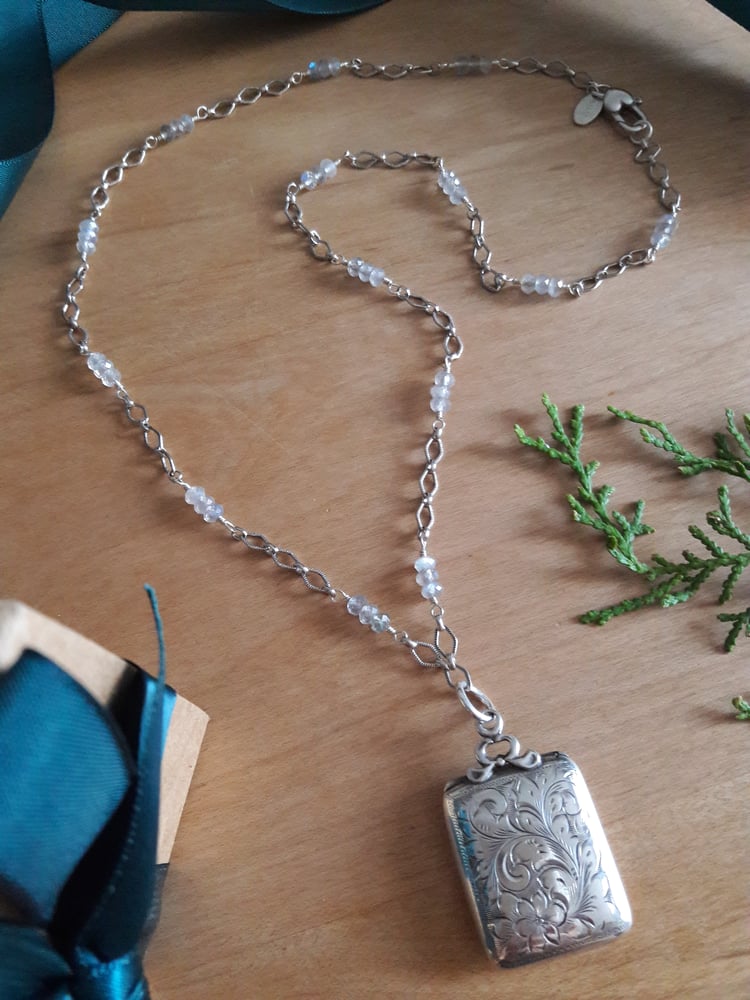 Image of 5HC Engraved Sterling Rectangle Locket