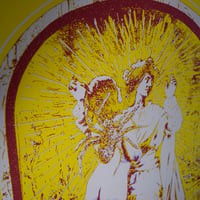 Image 2 of 'Heaven Was Full' Screen Print on Bright Yellow