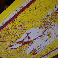 Image 3 of 'Heaven Was Full' Screen Print on Bright Yellow
