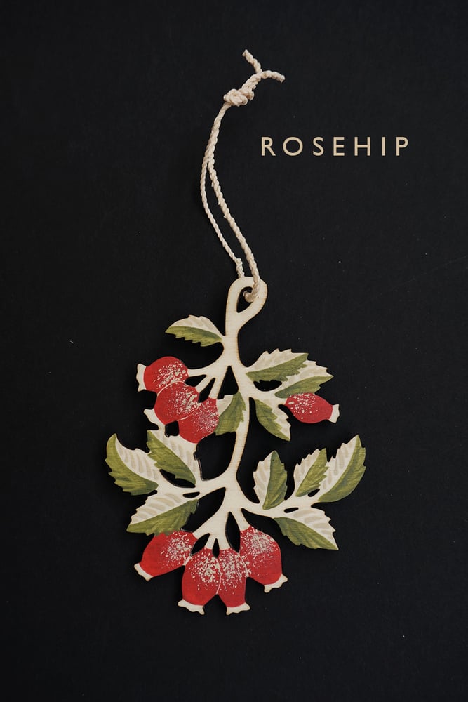 Image of Rosehip - Wooden Decoration 2023