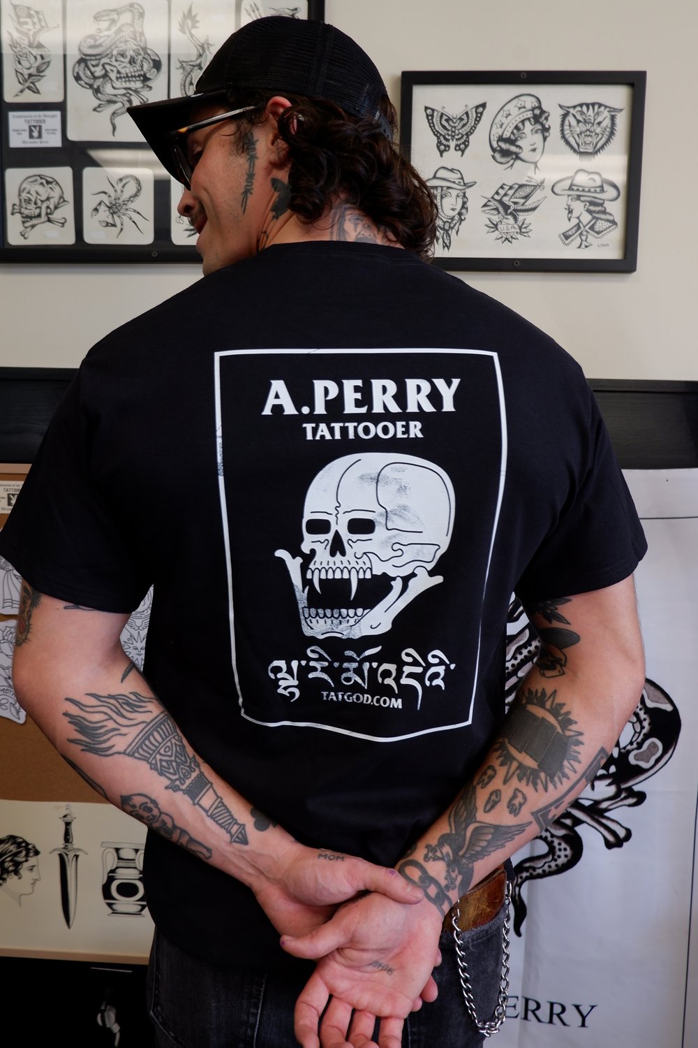A.PERRY TIBETAN "GOD OF TATTOOING" SHIRT