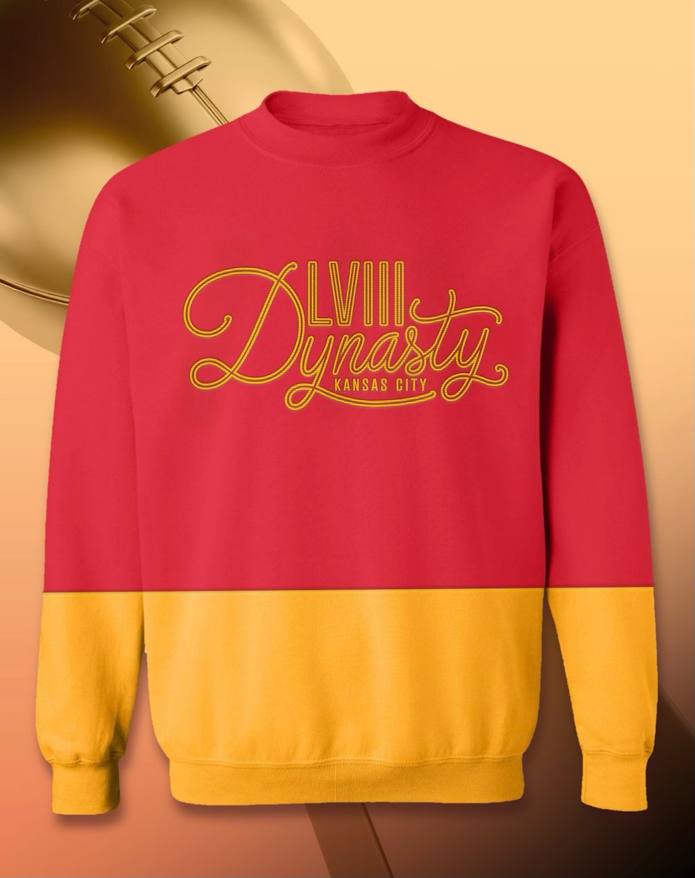 Image of Dynasty Embroidered Color Block Sweatshirt