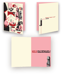 Image 2 of ABSTRACTIKI CHRISTMAS CARD SET. 12 CARDS IN SET. 