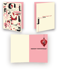 Image 4 of ABSTRACTIKI CHRISTMAS CARD SET. 12 CARDS IN SET. 