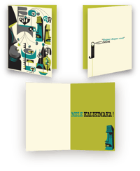 Image 3 of ABSTRACTIKI CHRISTMAS CARD SET. 12 CARDS IN SET. 