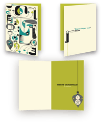 Image 5 of ABSTRACTIKI CHRISTMAS CARD SET. 12 CARDS IN SET. 