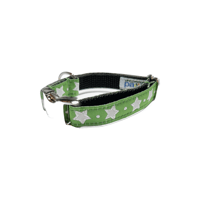 Stars on green - Dog Collar