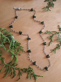 Image 1 of 5HJ Green Tourmaline & chain necklace