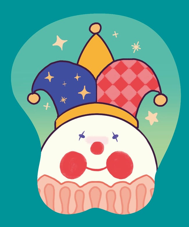 3D Clown Cheeks Mousepad (Face)