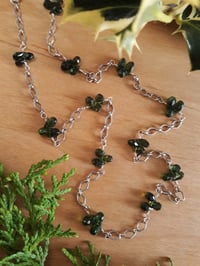 Image 2 of 5HJ Green Tourmaline & chain necklace
