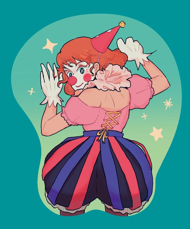 3D Clown Cheeks Mousepad (NOT Face)