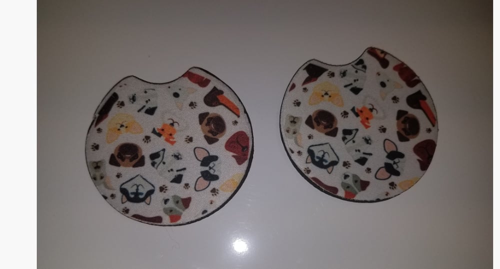 Image of Variety of dogs car coasters